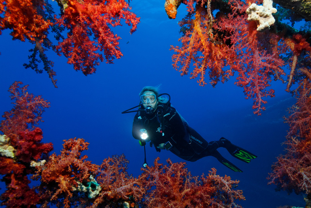 Global Dive Team member Udo on a dive