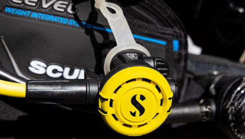 Close up of the SCUBAPRO R105 Octopus Regulator