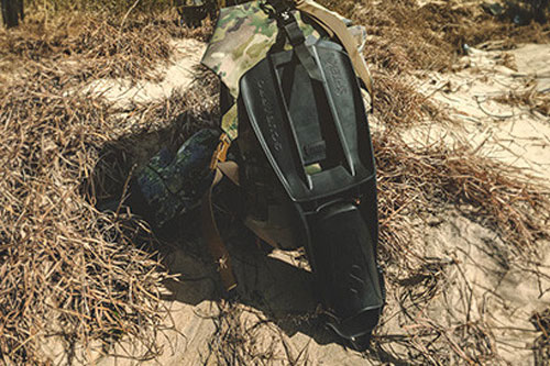 SCUBAPRO S-Tek Fin on the sandy beach