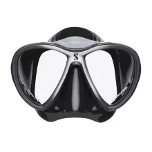 Synergy 2 Twin Trufit Dive Mask, Black/Silver