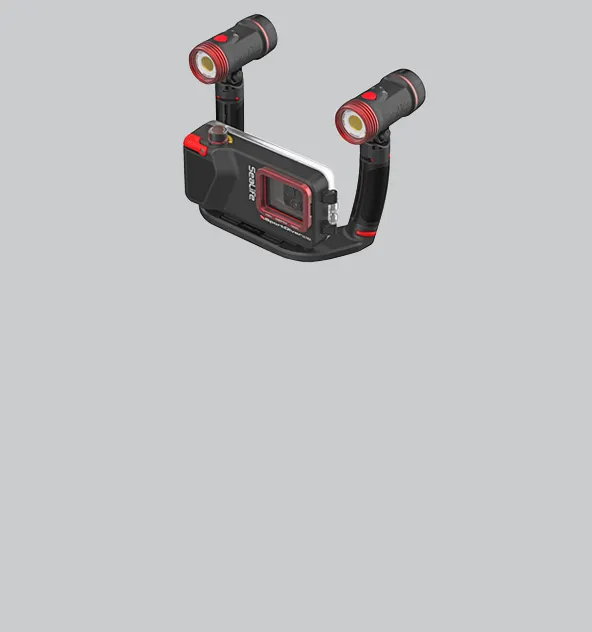 SportDiver Ultra Duo 5000 Set smartphone housing and light system